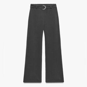 NWT Rustic Belted Pants 100% cotton Women’s Gray Charcoal Size S